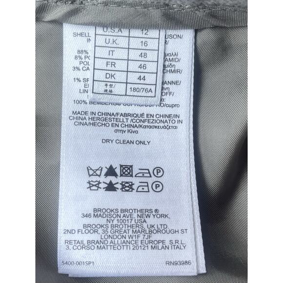 VTG Brooks Brothers Pants 12 Wool Cashmere Caroline Fit Old Money Quiet Luxury - Picture 6 of 6